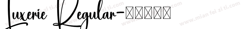 Luxerie Regular字体转换